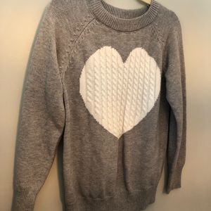 Gray heart sweater, Brand new, size M